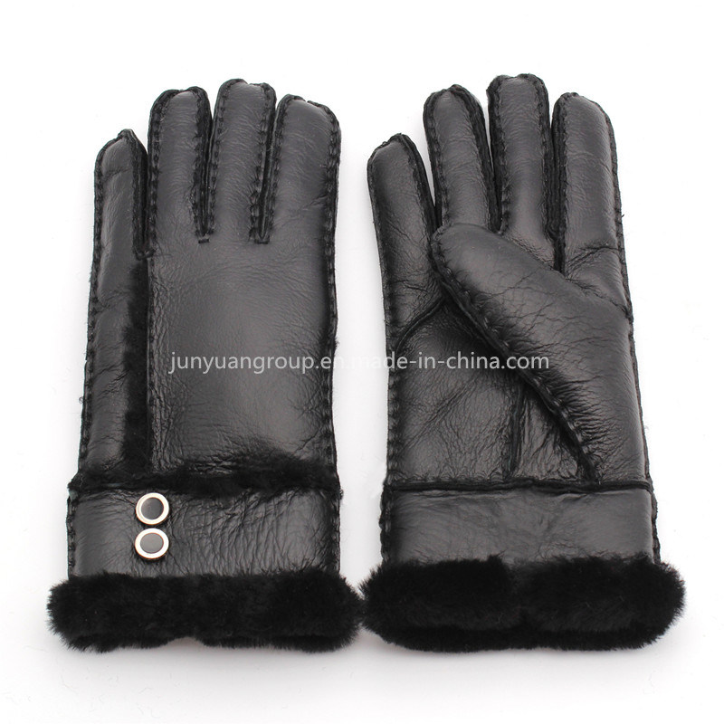 High Quality Soft Sheepskin Leather Gloves for Lady Women