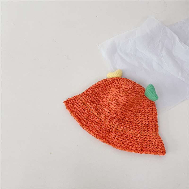 Children's Three-Dimensional Love Summer Handmade Straw Hat