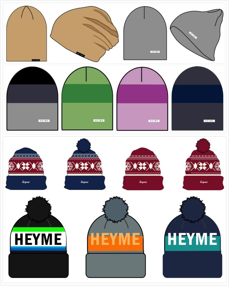 Beanies Knit Men's Winter Hat Wool Caps Custom Winter Fashion Hats
