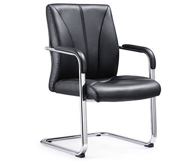 Black Leather Modern Office Furniture Visitor Reception Office Chair