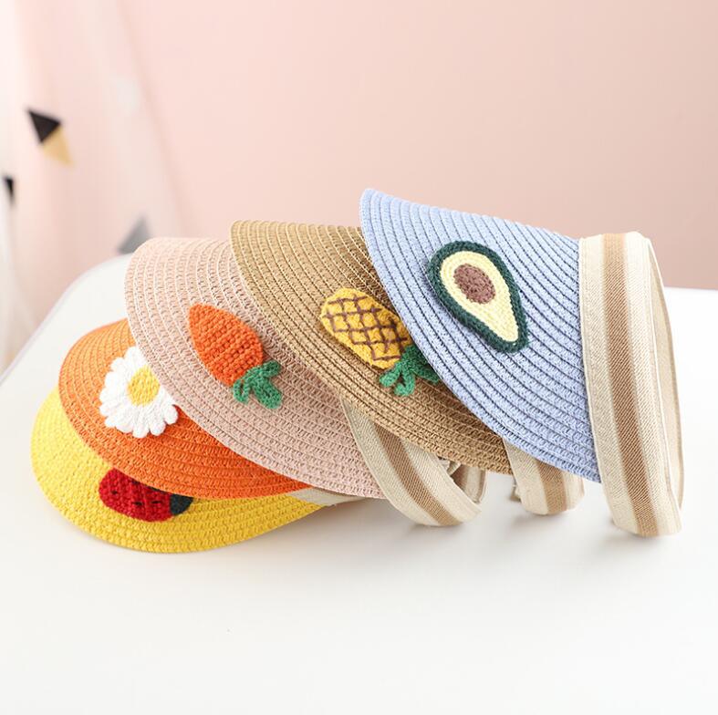 Child Size Summer Hat with Embroidery Patch Vasior Straw Hat