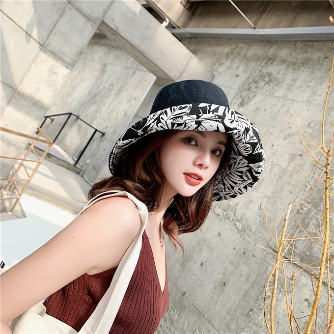 High Quality Double Sided Available Floral Printed Fishing Bucket Hat with String