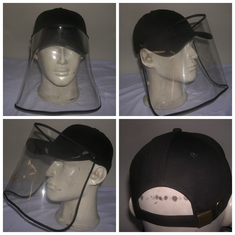 Full Face Protection Shield Hat Detachable Baseball Hat with Transparence Face Shield