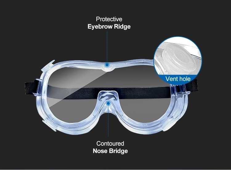 FDA Approved Medical Goggles Antifog Goggles Protective Indirect Vent Kids Safety Goggle