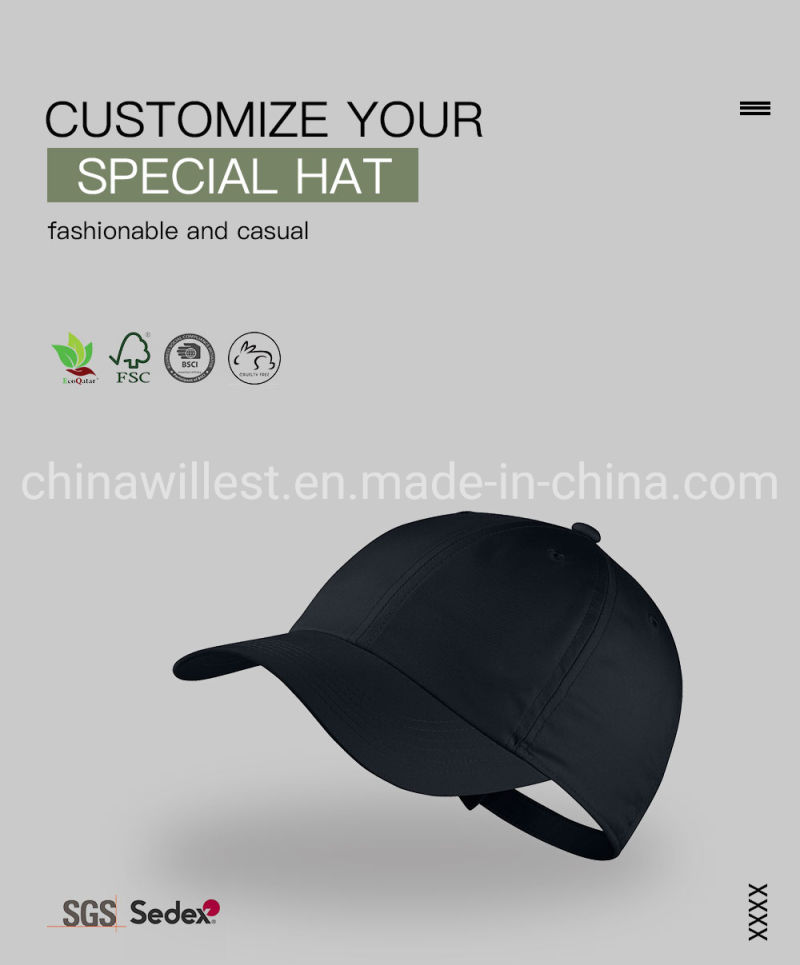 Hot Sales Baseball Hats 6 Panel Promotional Custom Baseball Cap