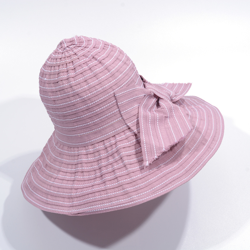 Summer Fold Able Sunhat Polyester Beach Wide Brim Hat for Women