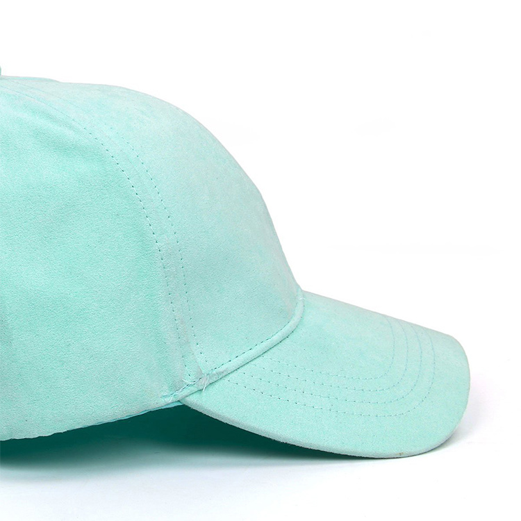 Green Color Six Panels Adult Cotton Baseball Hat with Metal Closure
