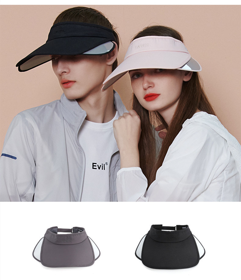 Custom Upf50+ Polyamide Collapsible Summer Sun Hat, Breathable Visor Cap Unisex 5