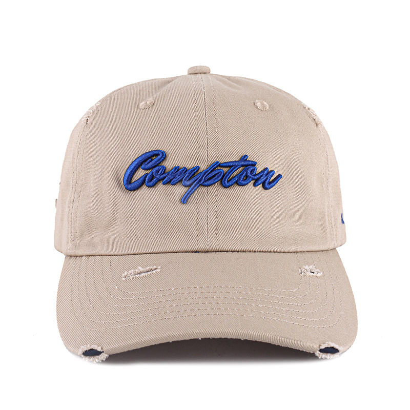 Custom Cotton Dad Hat, Distressed Baseball Cap, 3D Embrioidery Sports Hat, Mens Hat Cap