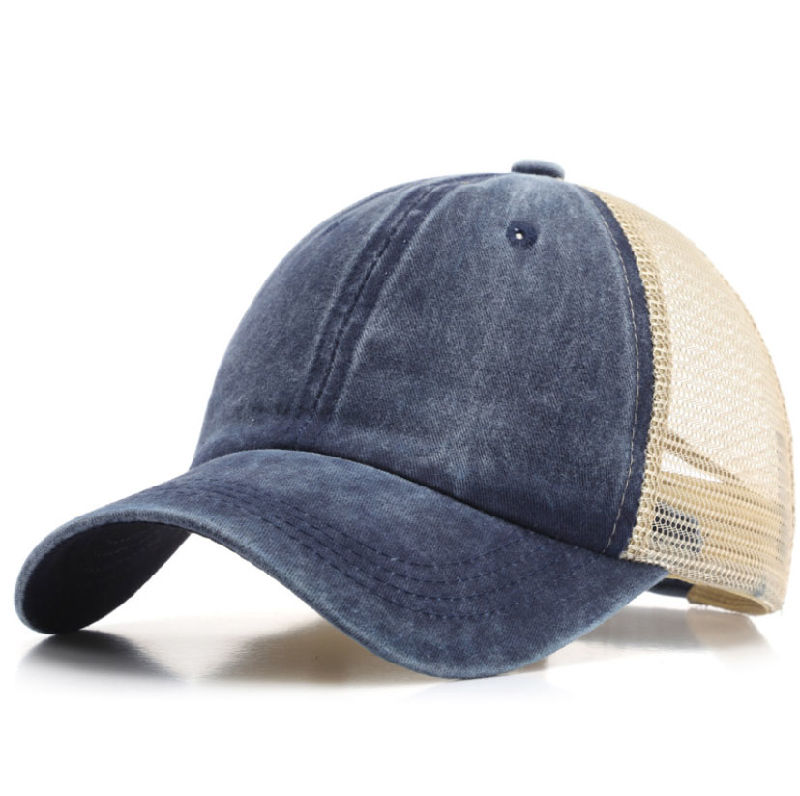 Cheap Washed Cotton Dad Hats Mesh Baseball Caps for Men