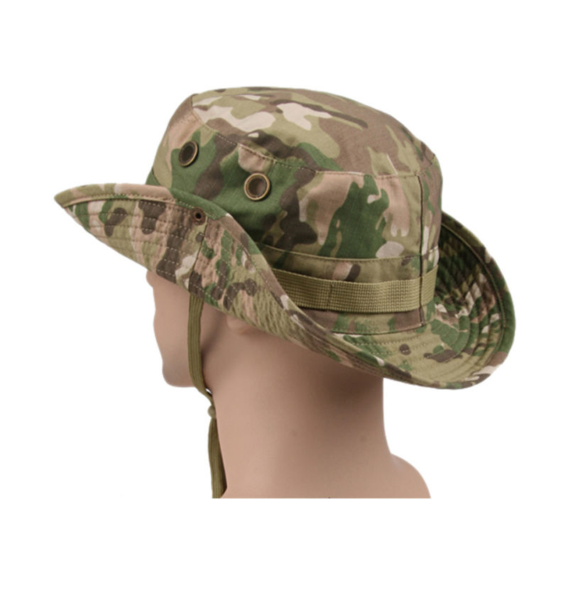 Hot Selling Outdoor Fisherman's Hat Mountaineering Camouflage Military Jungle Fabric Round Bucket Hat