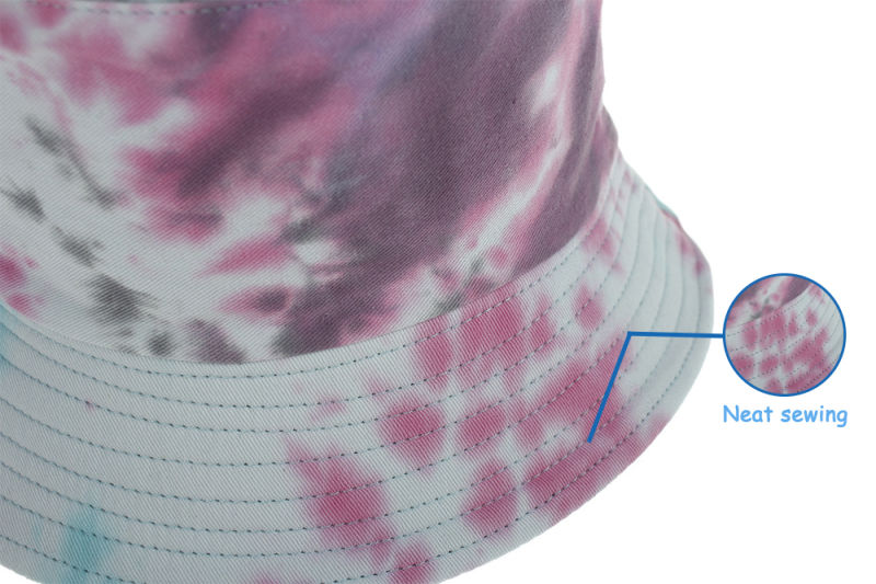 Customised Fisherman Bucket Caps Tie Dye Reversible Colorful Hat Unisex Tye Dye Bucket Hats