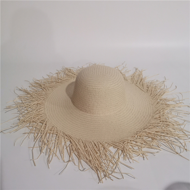 Classic Oversized Straw Hat Retro Seaside Beach Hat for Woamn