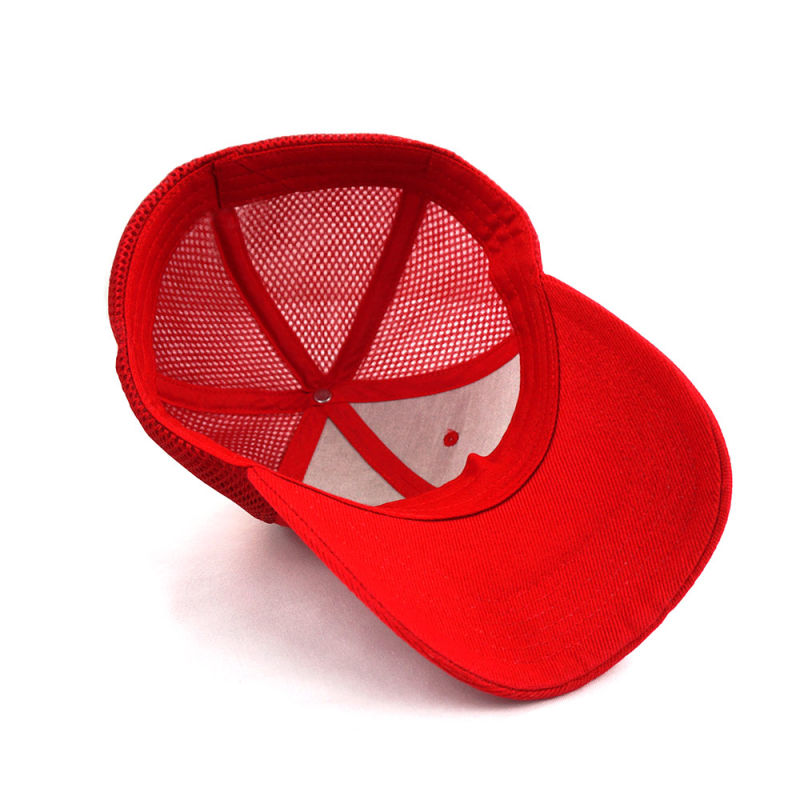 Red Mesh Baseball Cap None Closure Baseball Cap