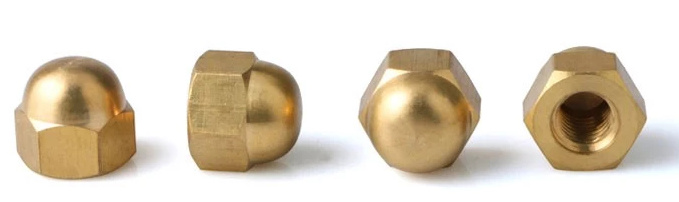 Top Dome Head Brass Cap Acorn Hex Nut Made in China