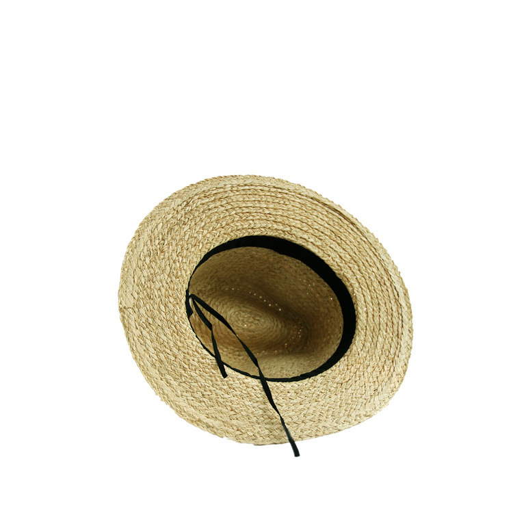 OEM Foldable Flat Top Straw Hat for Girls
