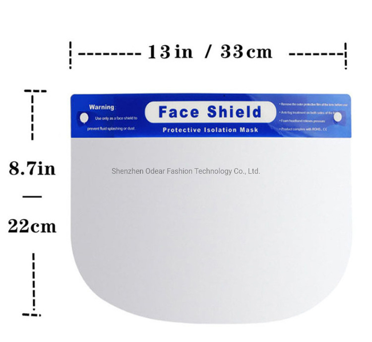 Visor Cap with Plastic Face Shield Anti-Fog Full Face Shield