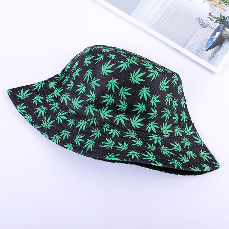 Adult Fisherman Hat Spring and Summer Korean Version of Pure Cotton Flower Leaves Men's Outdoor Fishing Sunscreen Mountaineering Hat