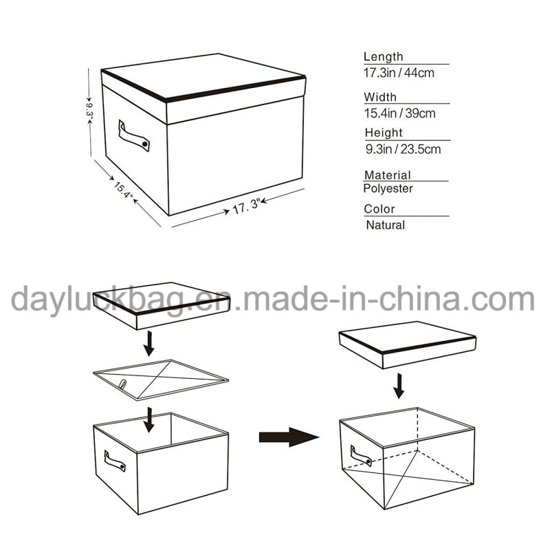 Non Woven Fabric Folding White Large Cube Storage Boxes for Clothes