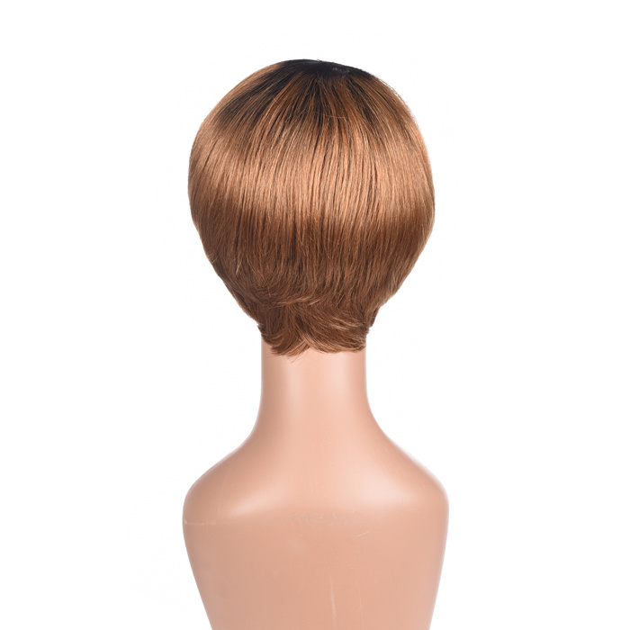 Short Human Hair Pixie Wigs Short Wigs for Lady 1b/30