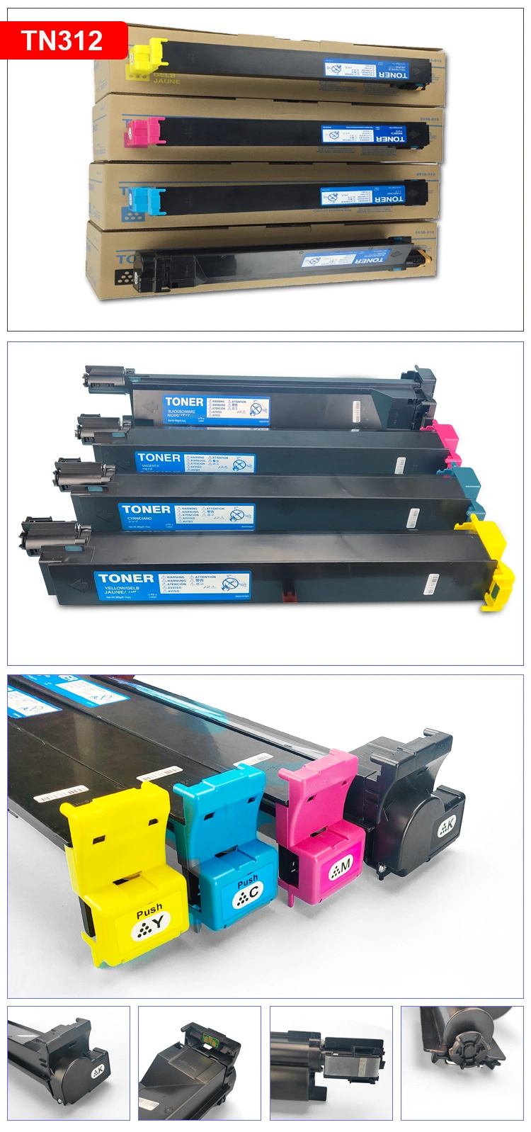 Bcym Color Laser Toner Cartridge for Konica Minolta Tn312