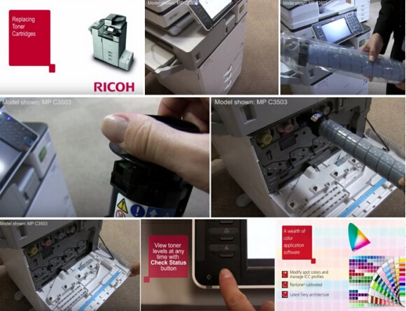 Compatible Ricoh Aficio Mpc305 Mpc305SPF Mpc305sp Color Toner Cartridges