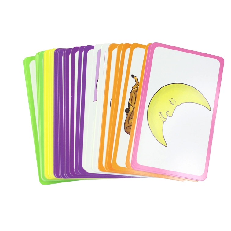 Varnishing Paper Flash Cards for Kids Learning Children Study Cards Custom Printing