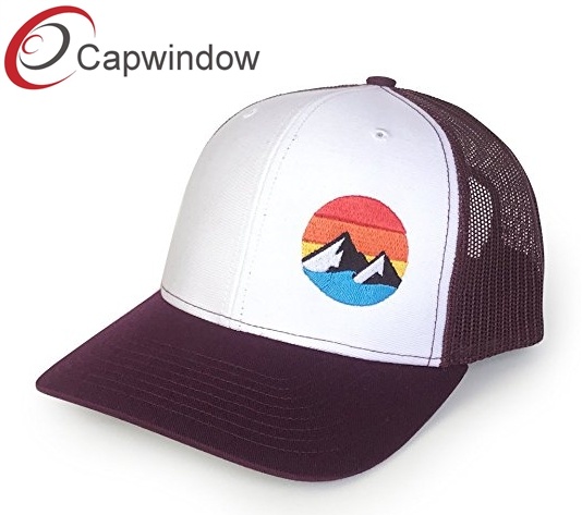 Trucker Hat with Customized Flat Embroidery Snap Back& Baseball Cap