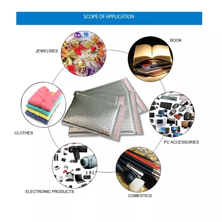 HDPE Co-Extrusion Courier Bag Poly Poly Air Bubble Mailer Bottom Plastic Bag