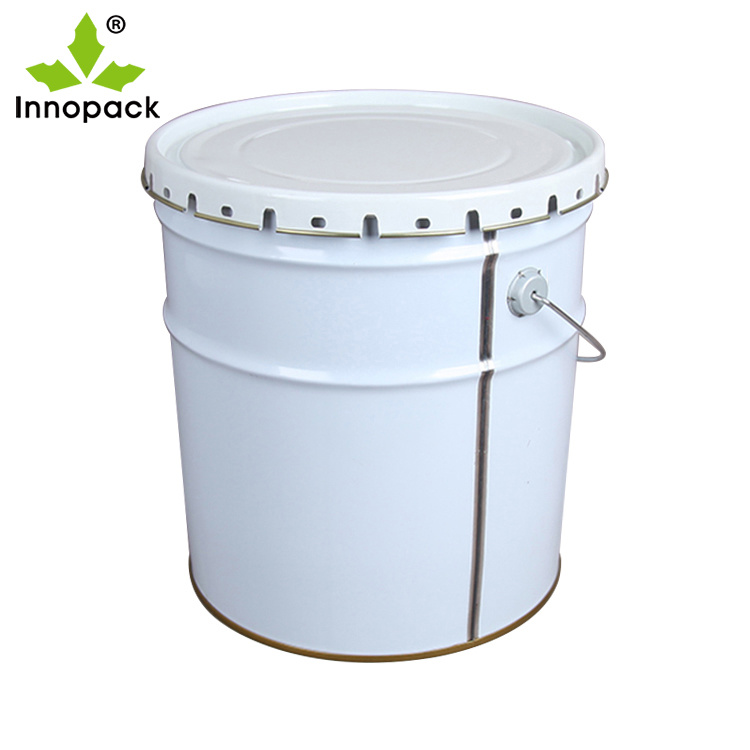 Manufactory Wholesale Metal Paint Bucket Tinplate Bucket Tin Bucket Round Metal Pail