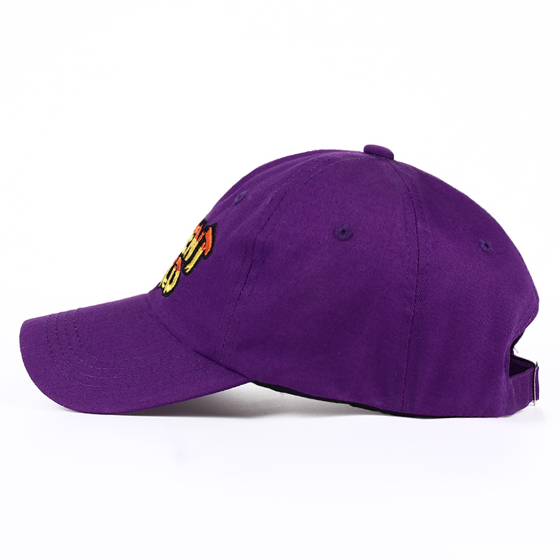 Promotional Purple Simple Embroidered Fashion Leisure Baseball Cap