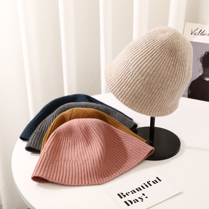 Bucket Hat Woman Autumn Winter Wool Fisherman's Hat