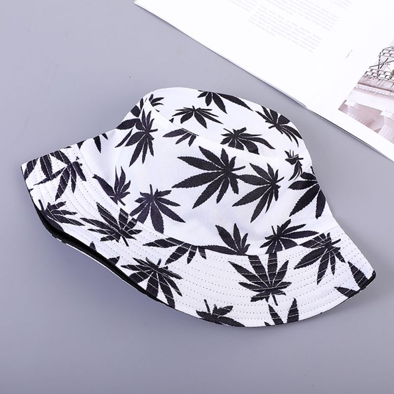 Adult Fisherman Hat Spring and Summer Korean Version of Pure Cotton Flower Leaves Men's Outdoor Fishing Sunscreen Mountaineering Hat