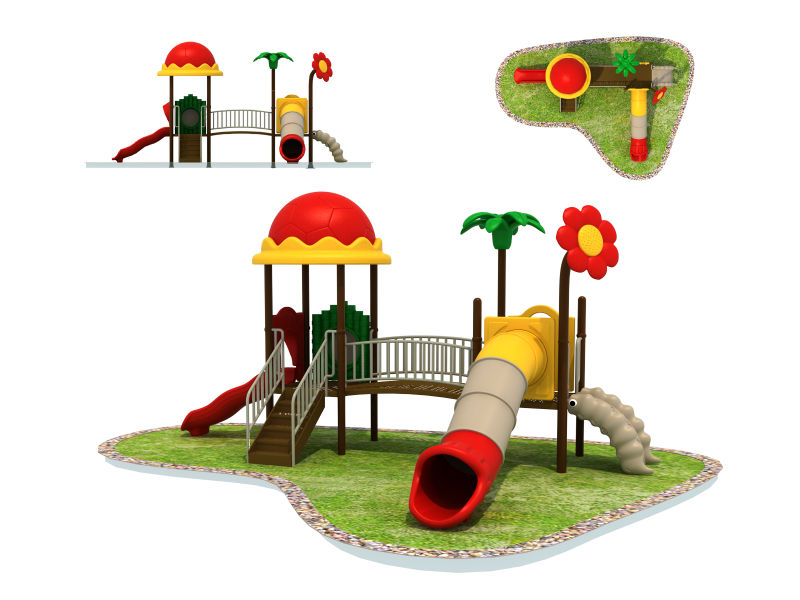 Large Outdoor Playground Plastic Slide for Children From Beijing Funmax