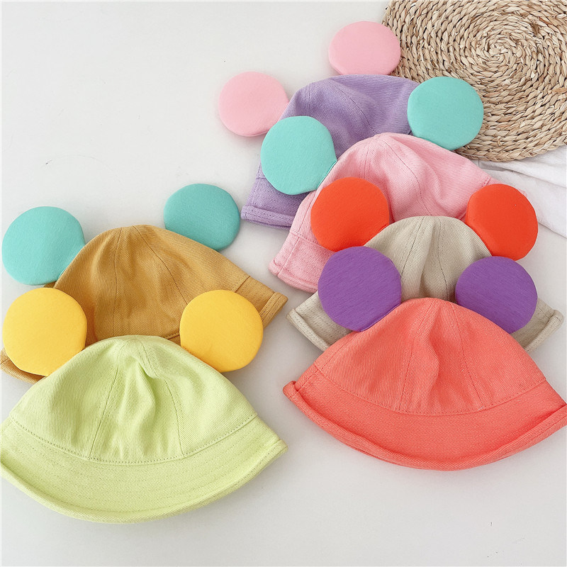 Wholesale Candy Color Children's Big Ear Fisherman Hat