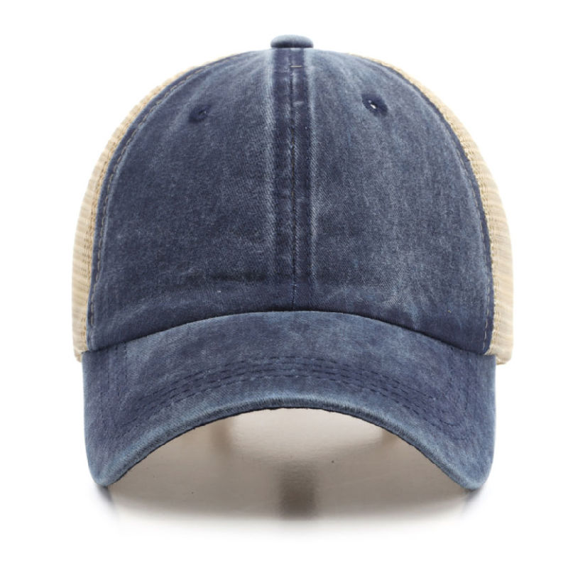 Cheap Washed Cotton Dad Hats Mesh Baseball Caps for Men