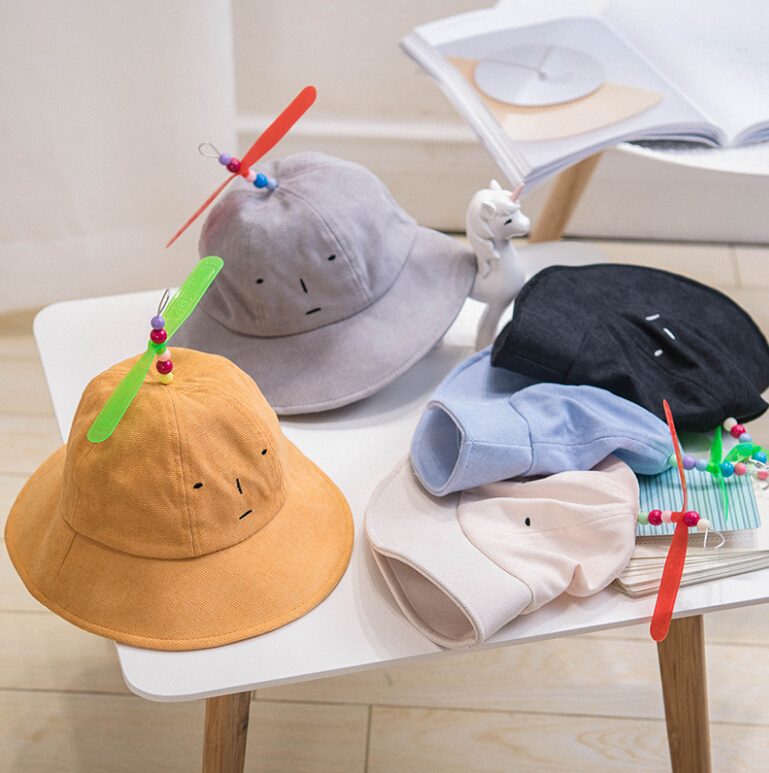 1-3 Age Unisex Baby Bucket Cap Propeller Hat Toddler Baby Kids Boys Girls Bucket Hats Sun Beach Cap Bucket Hat