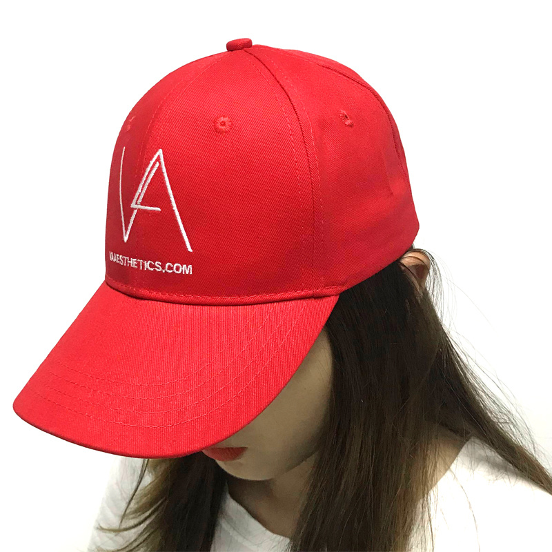 Red Cotton Baseball Cap Wholesale Embroidery Baseball Cap as Promotion Gift Custom Baseball Cap