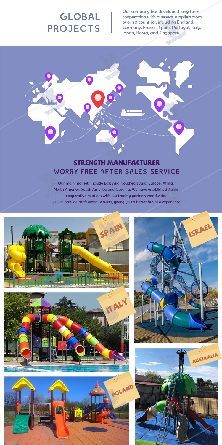 Factory Supply Outdoor Amusement Playground Funny Slide for Children