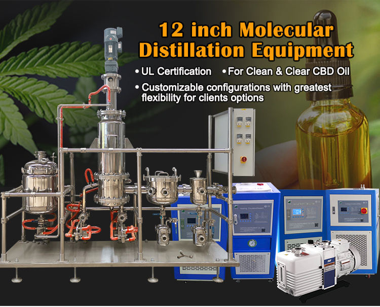 Short Path Evaporator/Short Path Distiller Cbd Distillation Machine with Evaporation Area 0.5m2