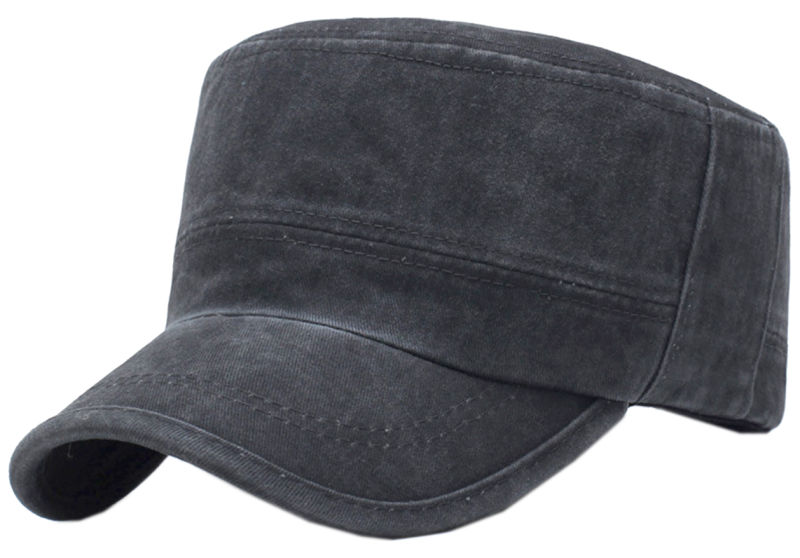 Light Breathable 3D Mesh Flat Crown Military Hat Cap