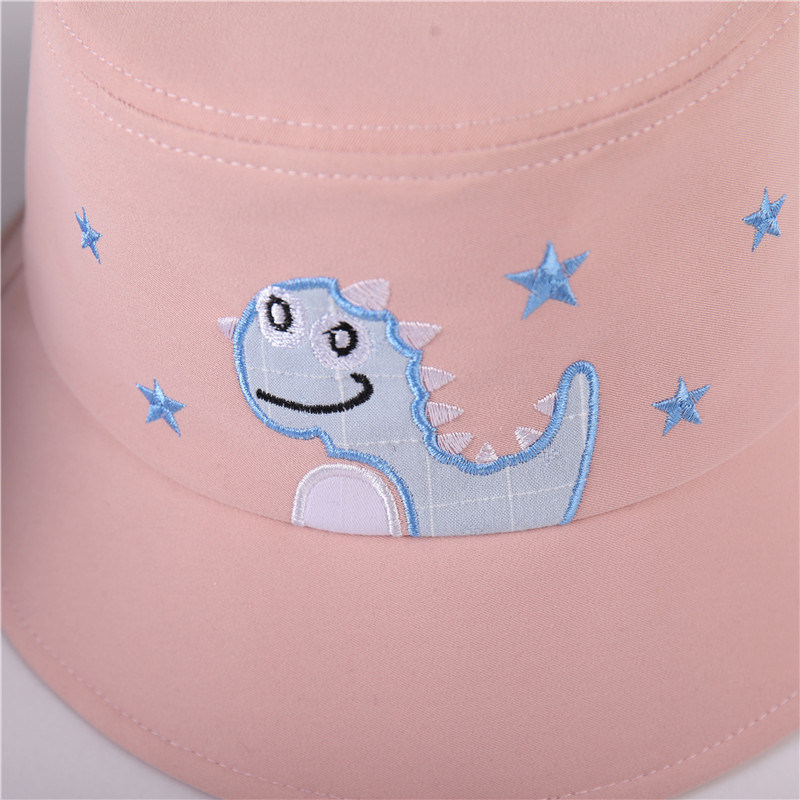 Cartoon Dinosaur Embroidery Pot Hat for Children