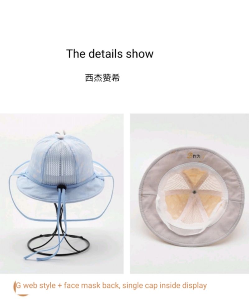 Kids Face Shield Hat Protective Hat Droplet Isolation Children Face Mask Covering Baby Fisherman Hat