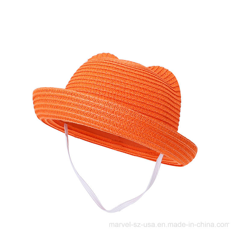 Fashion Ears Straw Hats Baby Hats for Boys and Girls Cap