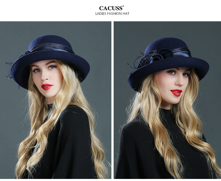 Custome Hat Ladys' Top Hat, Wool Cap Bowler Hat 3