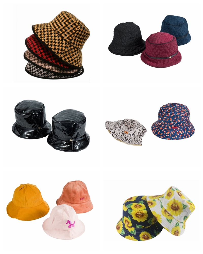 Custom Printing Happy Fisherman Camper Hat Bucket Cap with Plush