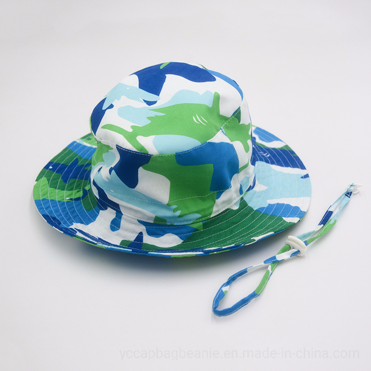 Cotton Camo Pattern Children Fisherman Summer Hat
