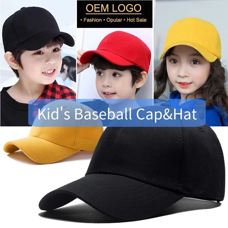 Wholesale 6-Panel Pre-Cruve Custom Snapback Hats Kids Children's Baseball Cap&Hat