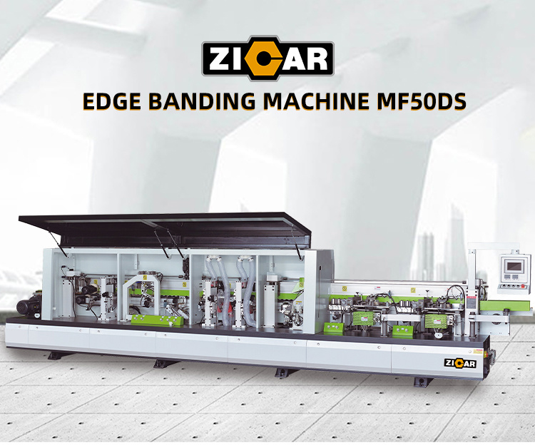 ZICAR Popular PVC Automatic edge bander with two glue pots Edge Bander MF50DS