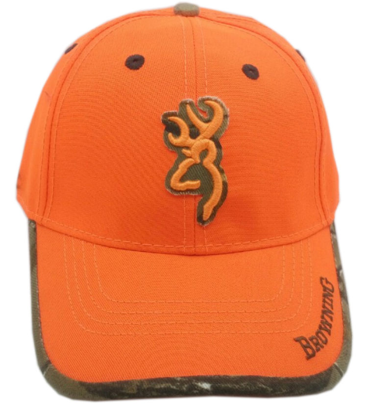 100% Cotton Panel Neon Color Cotton Twill Leon Embroidery Baseball Cap Orange Hat